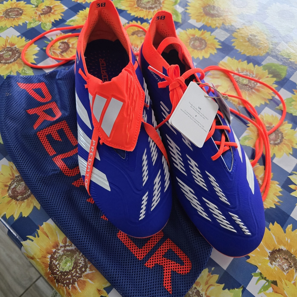 Adidas Predator Royal Blue and Red Cleats